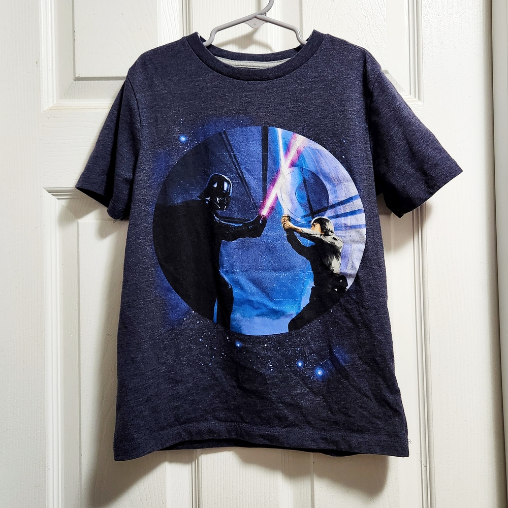 Kids Star Wars Blue & Black Short Sleeve Youth Graphic Tee